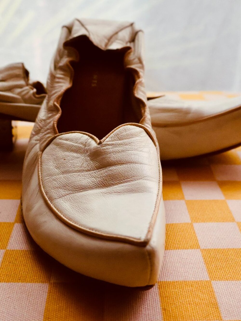 ✨ Rare Italian Leather "Trans - Parents" Heart Vamp Mules – Size 38 - Picture 8 of 13